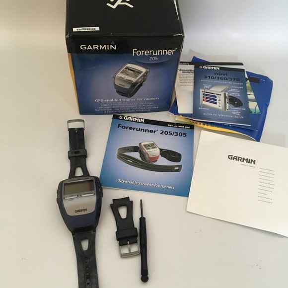 Garmin Forerunner 205 GPS Sports Watch Enable Trainer Runners Joggers NO CHARGER - Picture 1 of 7